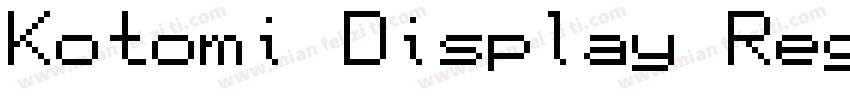 Kotomi Display Regular字体转换